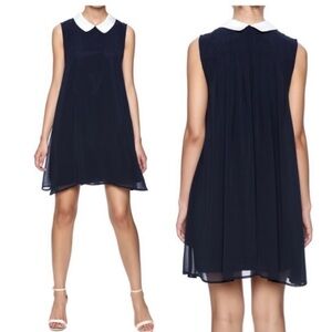 NWOT Cupcakes & Cashmere Navy Dress with White Collar